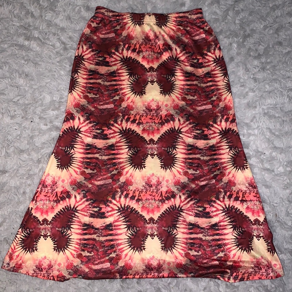 Y2K BUTTERFLY MAXI SKIRT SIZE S